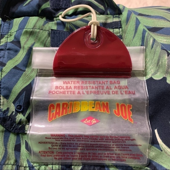 Caribbean Joe Swim Trunks With Waterproof Pouch - Picture 10 of 12